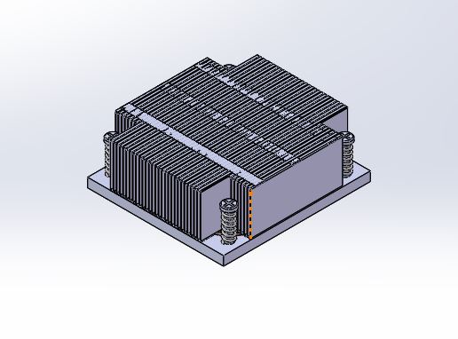Server CPU heatsink with heat pipes