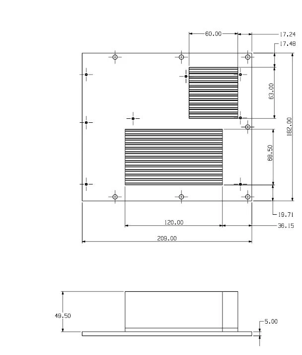 extrusion heatsink with plate