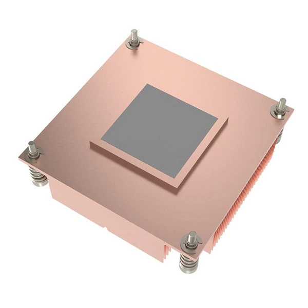Copper Skived Fin 1U Server CPU Radiator